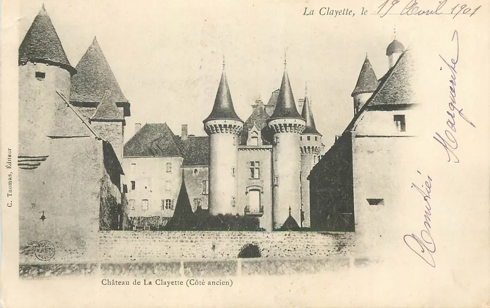 Schloss La Clayette (Alte Seite) — La Clayette, 19. März 1904 — C. Thomas, Verleger - Vorderseite