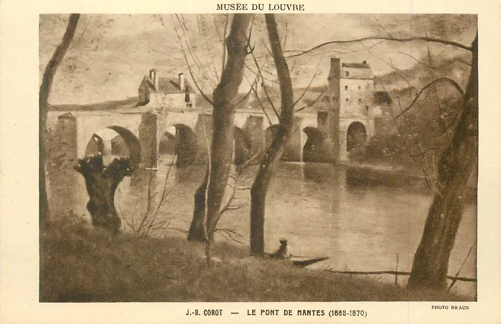 Der Brücke von Mantes — J.-B. Corot (1868-1870) — Photo Braun - Vorderseite