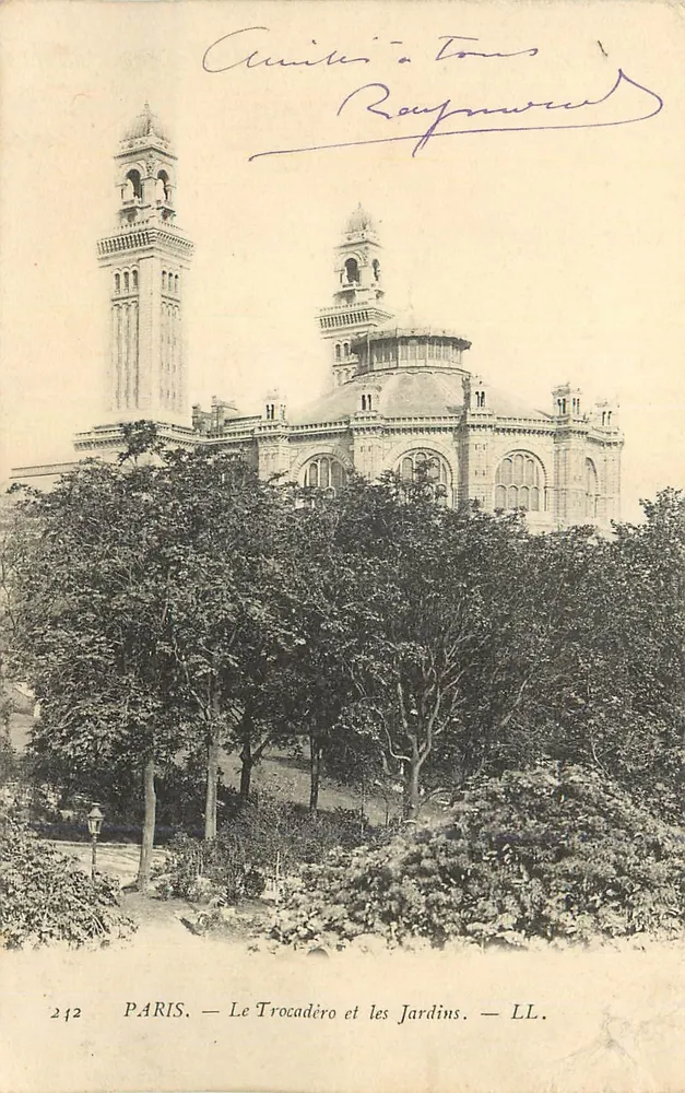 Paris — Le Trocadéro et les Jardins — LL. — n° 212 - Vorderseite