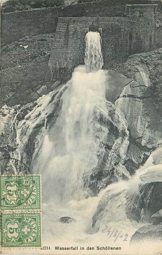 Cachoeira nos Schöllenen — editor não identificado, n° de série 2214 - Frente