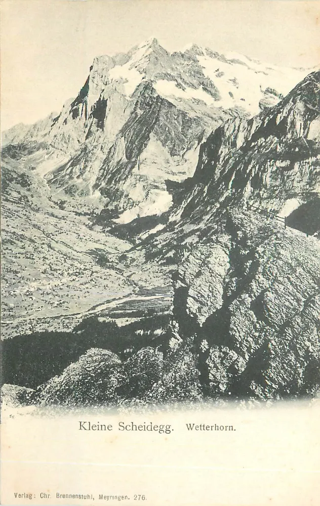 Kleine Scheidegg — Wetterhorn — Verlag Chr. Brennenstuhl, Meyringen, n° 276 - Frente