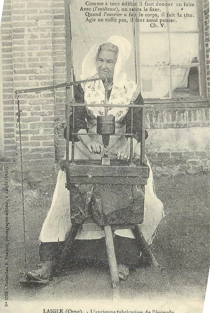Laigle (Orne) — Die alte Herstellung von Epinolen — E. Parquis, Fotograf-Verleger - Vorderseite