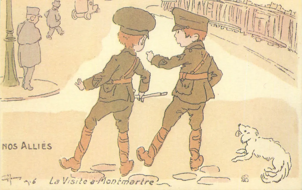Unsere Verbündeten — Besuch in Montmartre — Ausgabe 1916 - Vorderseite