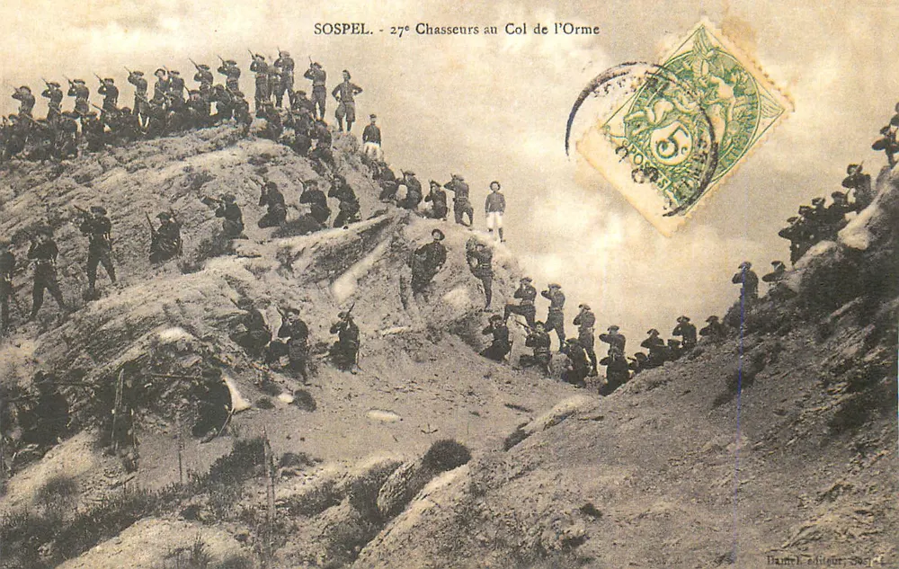 Sospel - 27. Chasseurs am Col de l'Orme — Barmel, Verleger - Vorderseite