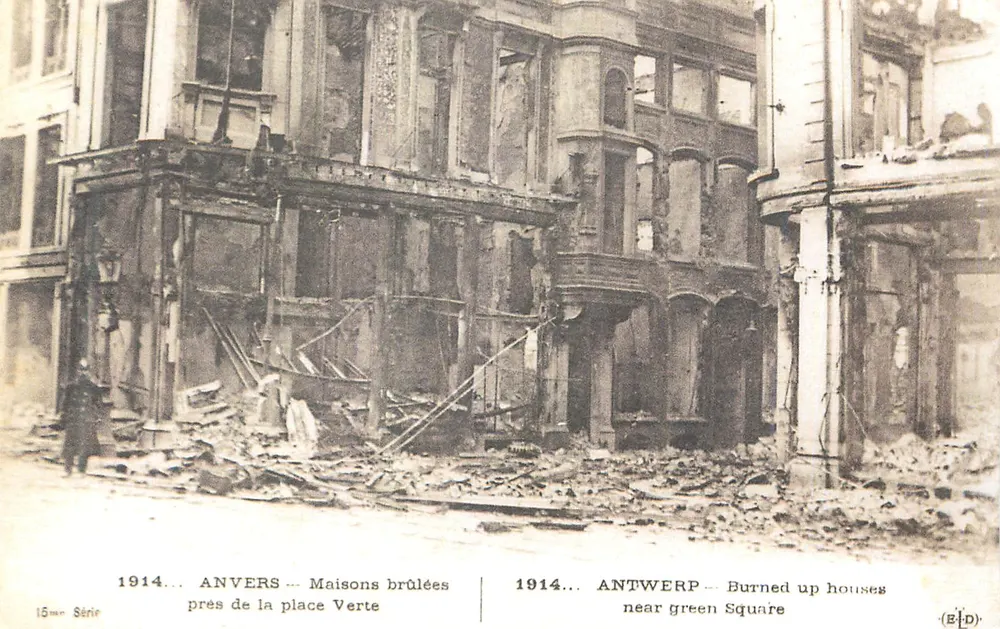 Antwerpen — Gebrauchte Häuser in der Nähe der Place Verte — Serie 15mm - Vorderseite