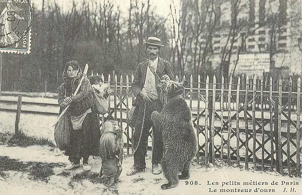 Die kleinen Handwerke von Paris — Der Bärenführer — J. II. n° 908 - Vorderseite