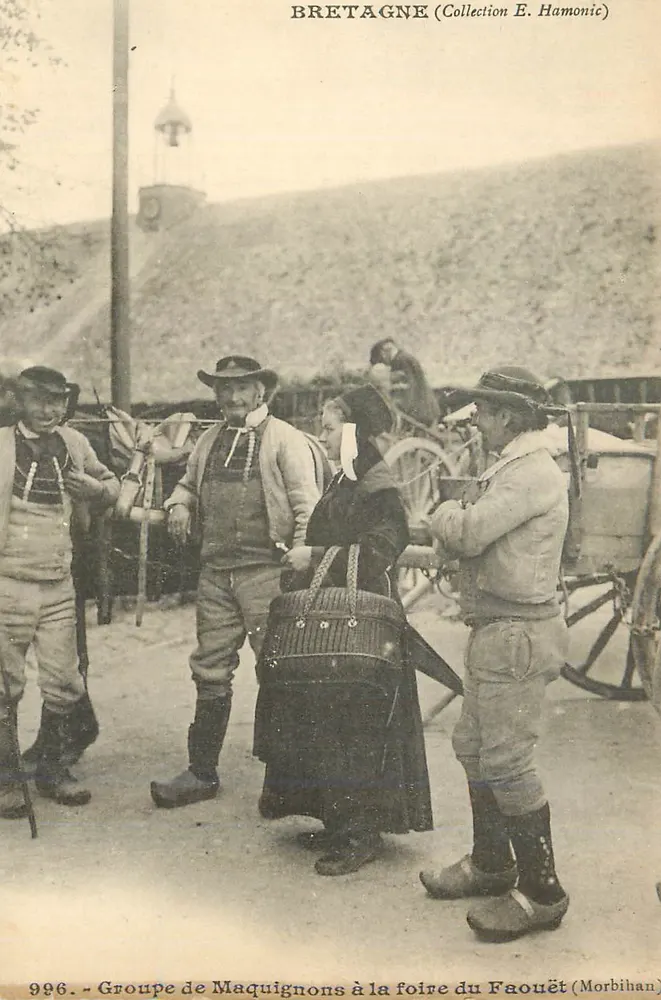 Gruppe der Maquignons auf dem Faouët-Fest — Bretagne (Sammlung E. Hamonic) - Vorderseite