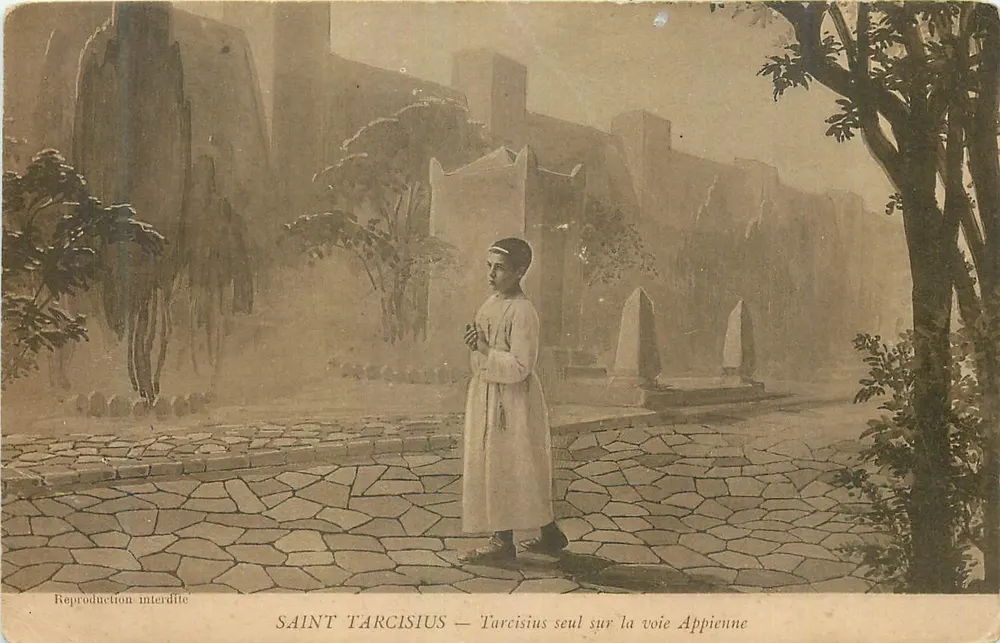 Heiliger Tarcisius — Tarcisius allein auf der Via Appia - Vorderseite