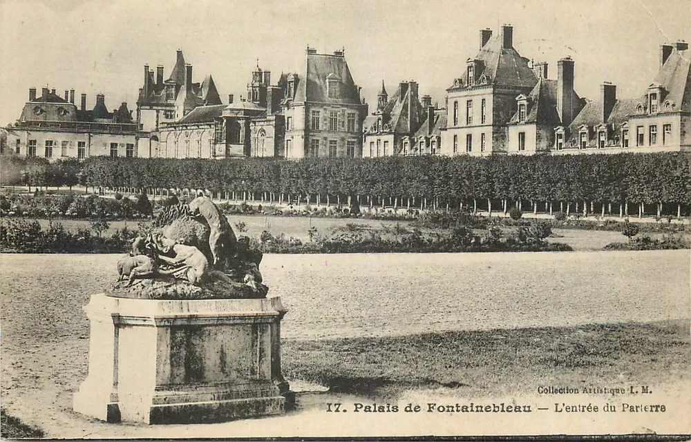 Palast von Fontainebleau — Der Eingang zum Parterre — Künstlerische Sammlung L.M. - Vorderseite