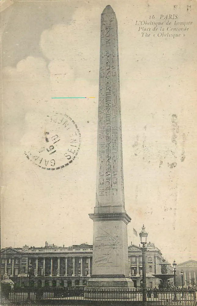 O Obelisco da Concorde — Paris — editor Galip - Frente