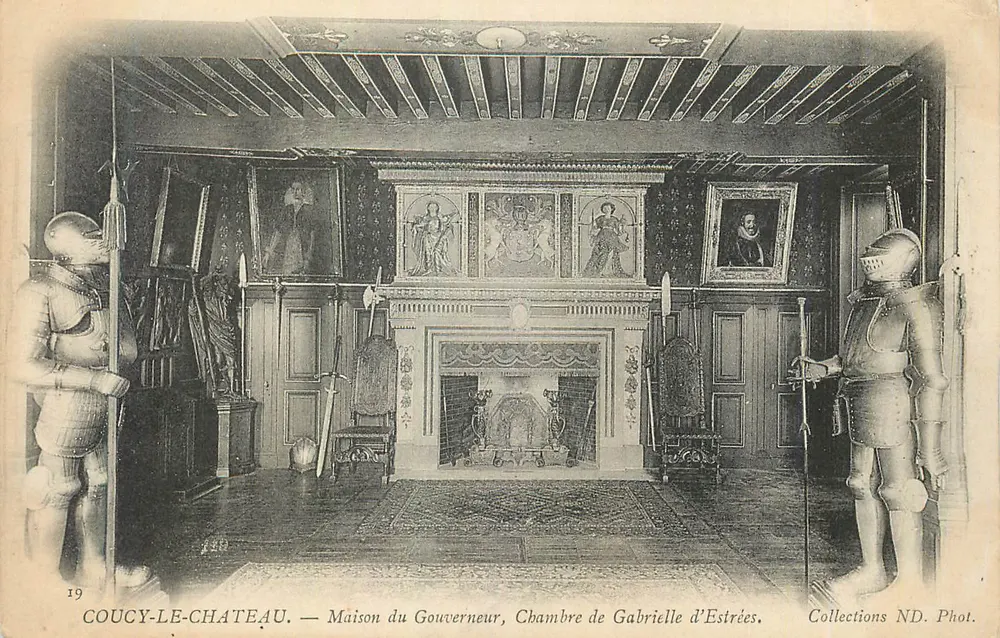 Coucy-le-Château — Gouverneurswohnung, Zimmer von Gabrielle d'Estrées - Vorderseite