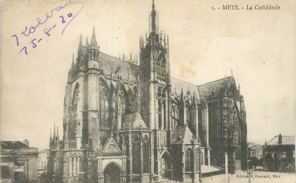 Metz - A Catedral — Edição F. Conrard, Metz - Frente