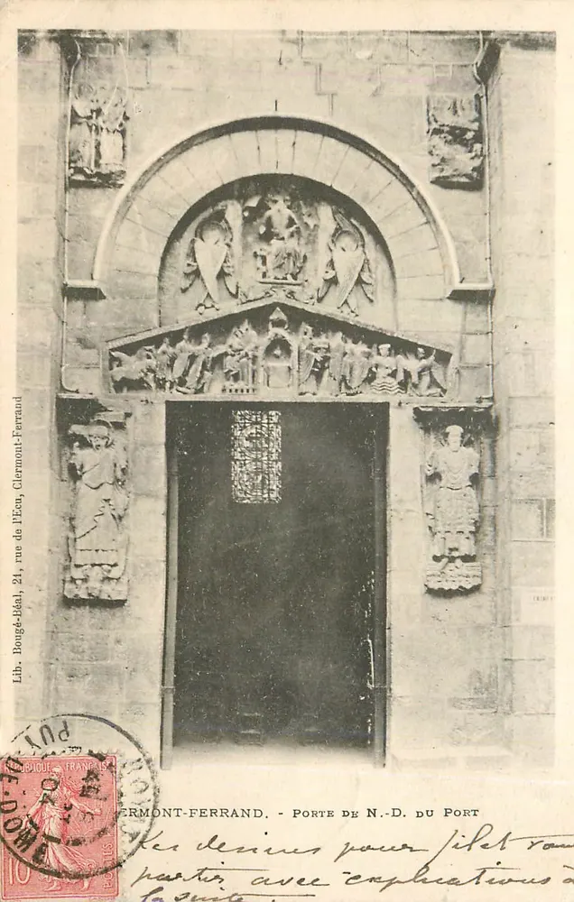 Clermont-Ferrand — Tor der Notre-Dame du Port — Lib. Bougés-Béthel, 24, rue de l'Écu - Vorderseite
