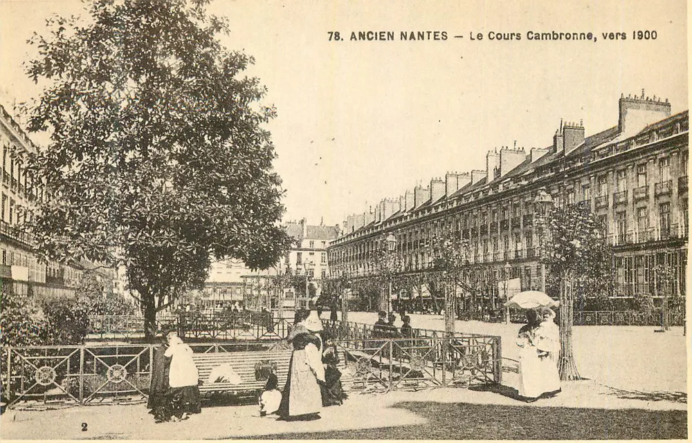 Altes Nantes — Le Cours Cambronne, um 1900 — Verlag unbekannt, Seriennummer 78 - Vorderseite
