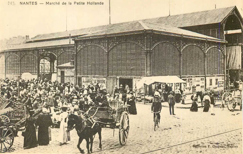 NANTES — Mercado de la Pequeña Holanda — Colección F. Chapeau, Nantes - Anverso