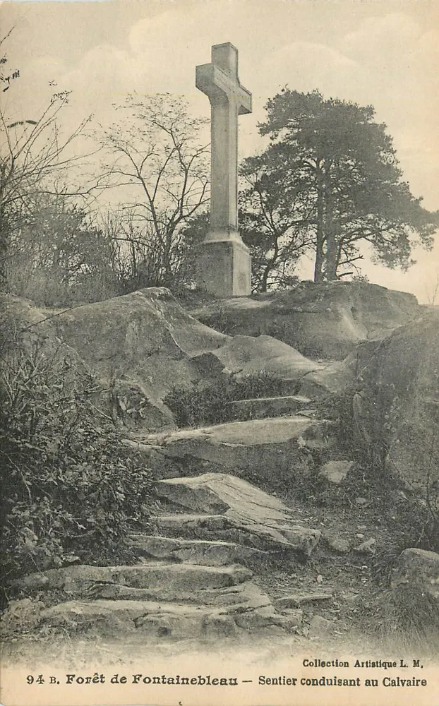 Forêt de Fontainebleau — Weg zum Calvaire — Sammlung Artistique L. M. - Vorderseite
