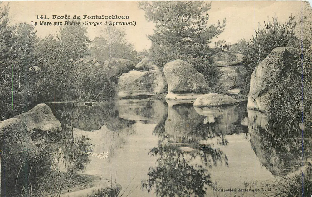 Forêt de Fontainebleau — La Mare aux Biches (Gorges d'Apremont) — Collection Artistique L. M. - Vorderseite