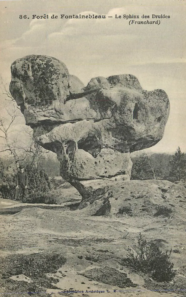 Wald von Fontainebleau — Der Sphinx der Druiden (Franchard) — Künstlerische Sammlung L. K. - Vorderseite