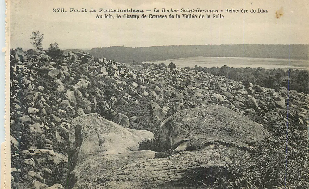 Wald von Fontainebleau — Le Rocher Saint-Germain — Belvédère de Dlaz — Champ de Courses de la Vallée de la Solle - Vorderseite