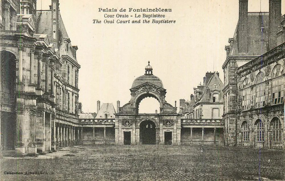 Palast von Fontainebleau — Ovaler Hof - Das Taufhaus — Collection Arts Québec - Vorderseite
