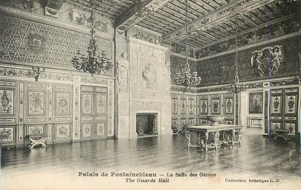 Palast von Fontainebleau — Die Wachhalle — Künstlerische Sammlung L. M. - Vorderseite