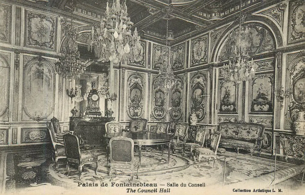 Palais von Fontainebleau — Salle du Conseil — Künstlerische Sammlung L. M. - Vorderseite