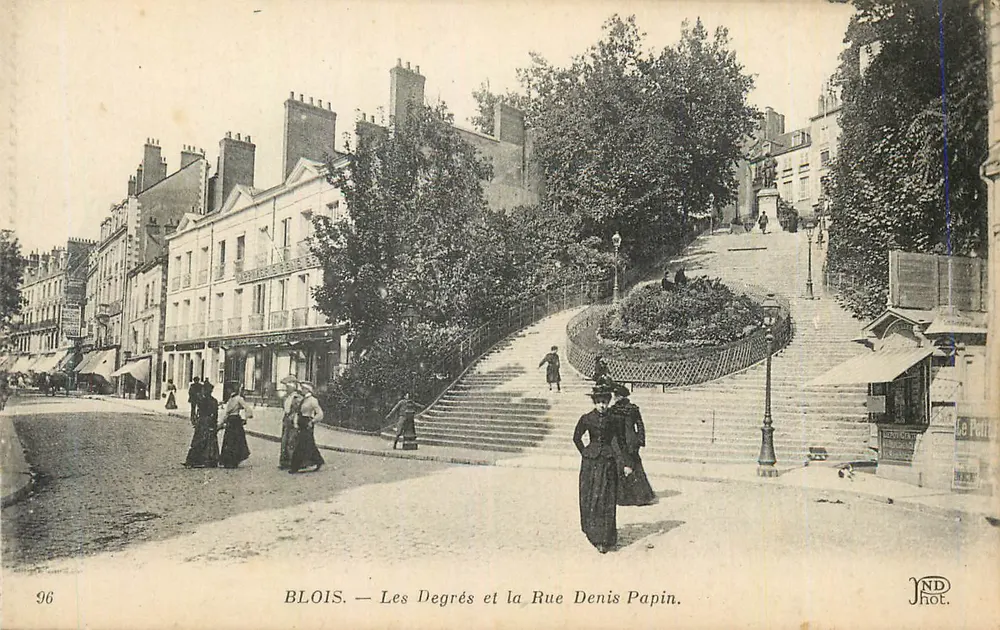 Blois — Les Degrés und die Rue Denis Papin — JND Phot. - Vorderseite