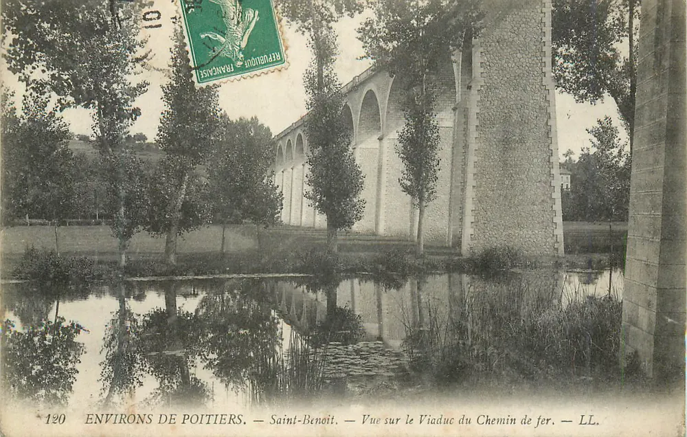 Um Poitiers — Saint-Benoît — Ansicht des Eisenbahnviadukts — LL. - Vorderseite