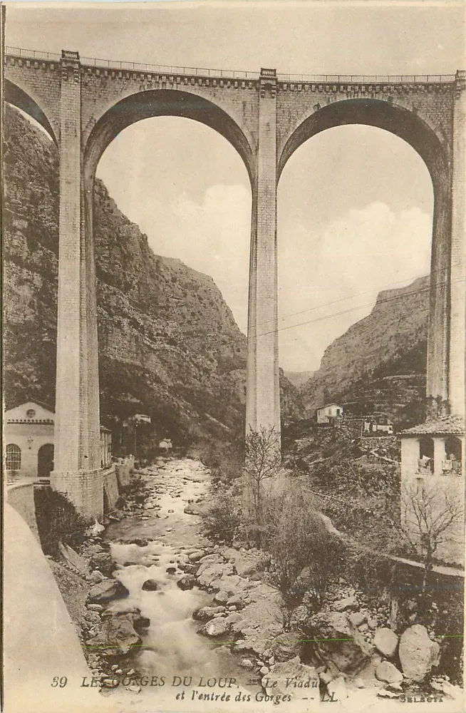 Les Gorges du Loup — Der Viadukt und der Eingang zu den Gorges — LL — Sélacta - Vorderseite