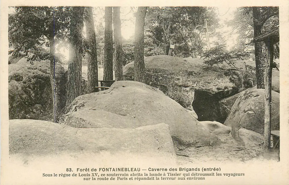 Wälder von FONTAINEBLEAU — Höhle der Räuber (Eingang) - Vorderseite