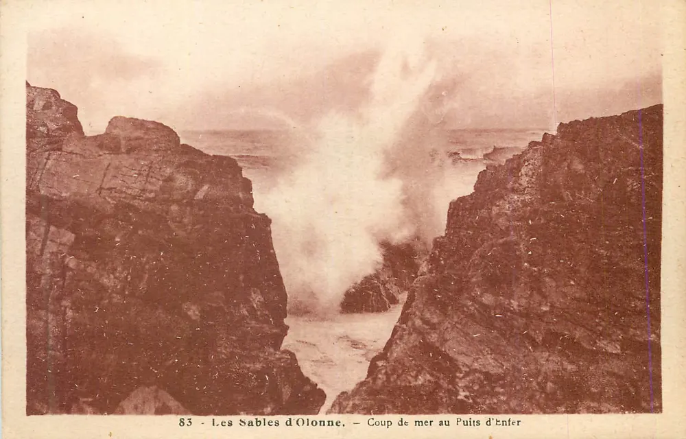 Les Sables d'Olonne — Corte de mar no Puits d'Enfer — n°83 - Frente