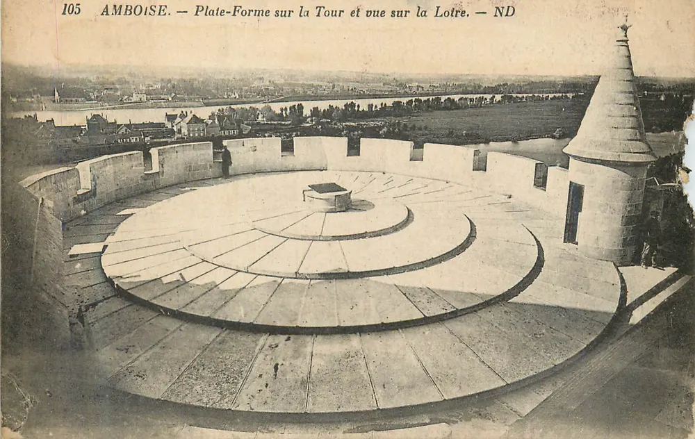 Amboise — Plattform auf der Turm und Blick über die Loire — ND - Vorderseite