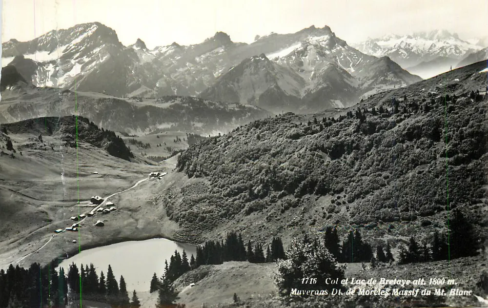 Col und See von Bretaye — Mont-Blanc-Massiv — Verlag Muverans D1, Nr. 1776 - Vorderseite