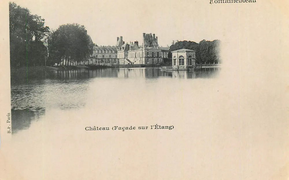 Schloss (Fassade über dem Teich) — Romainebeau — B.R. Paris - Vorderseite