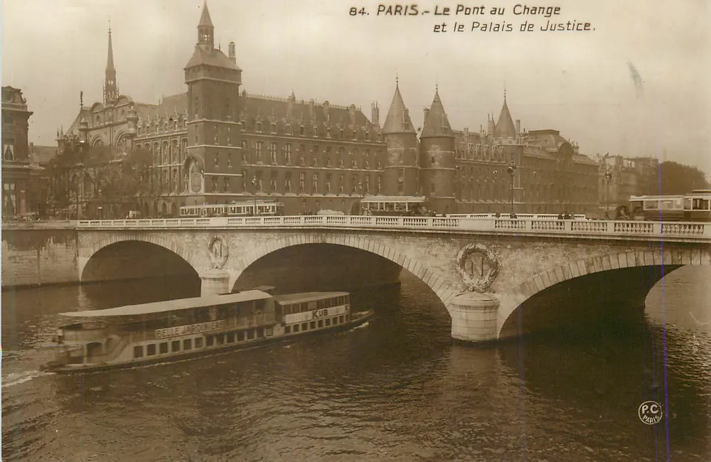 Paris - Der Pont au Change und das Palais de Justice — P.C. Paris, n°84 - Vorderseite