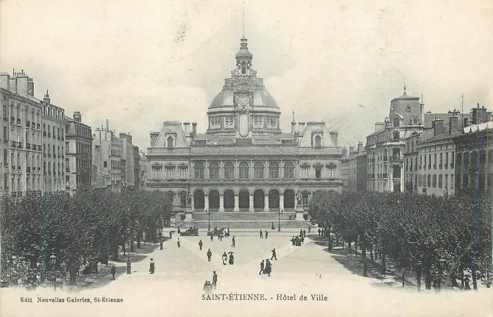 Saint-Étienne — Hôtel de Ville — Édit Nouvelles Galeries, St-Étienne - Frente