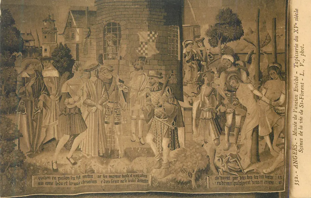 Szenen aus dem Leben des Heiligen Florent - Tapestry des 15. Jahrhunderts - Musée de l'Annonciation, Angers - Vorderseite