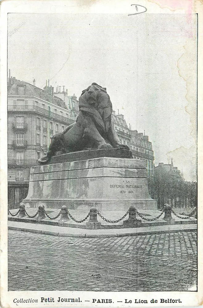 The Lion of Belfort — Paris — Collection Petit Journal - Front
