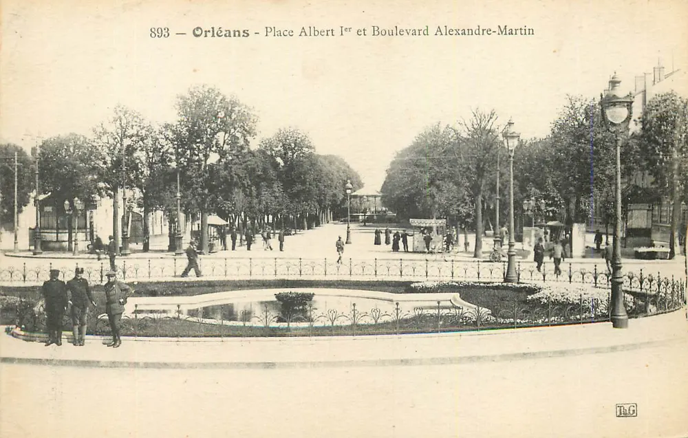 Orléans - Place Albert Ier et Boulevard Alexandre-Martin — Th.G. n°893 - Recto