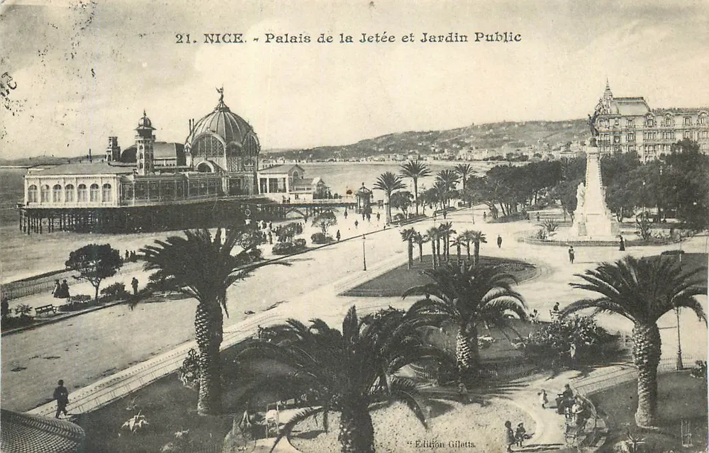 Niza - Palacio de la Darsena y Jardín Público — Edición Gilletta, n°21 - Anverso