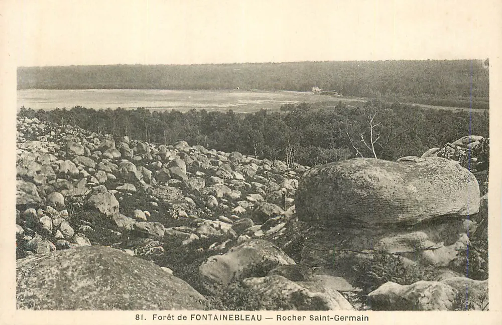 Floresta de FONTAINEBLEAU — Rocher Saint-Germain — Editor: 81 - Frente