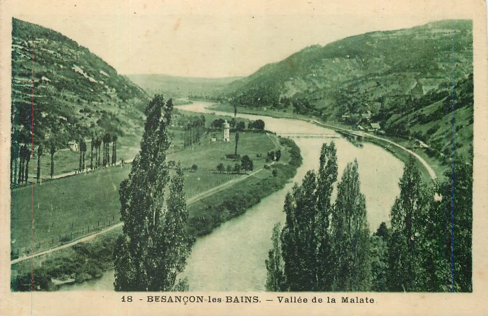 Besançon-les-Bains — Vallée de la Malate — editore sconosciuto, n° 18 - Recto