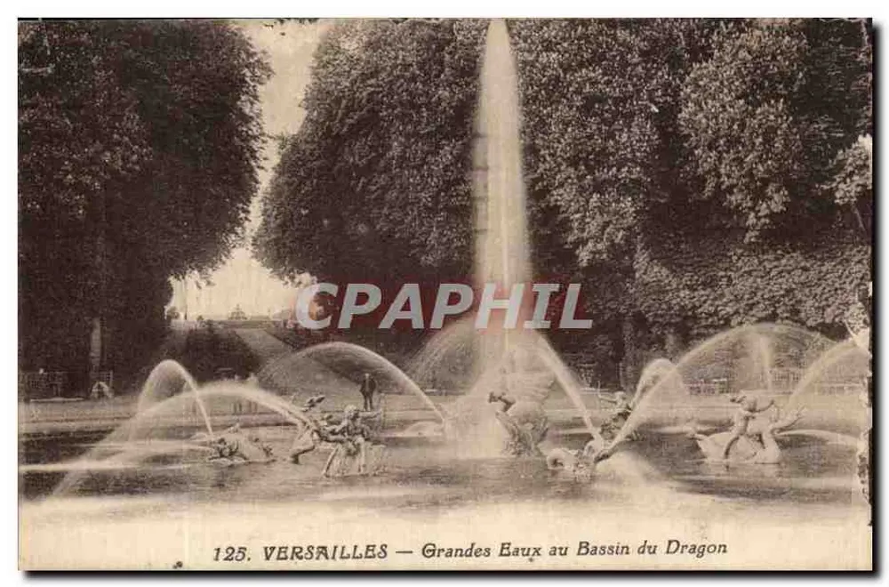 Versailles — Grandes Eaux au Bassin du Dragon — 125 - Vorderseite