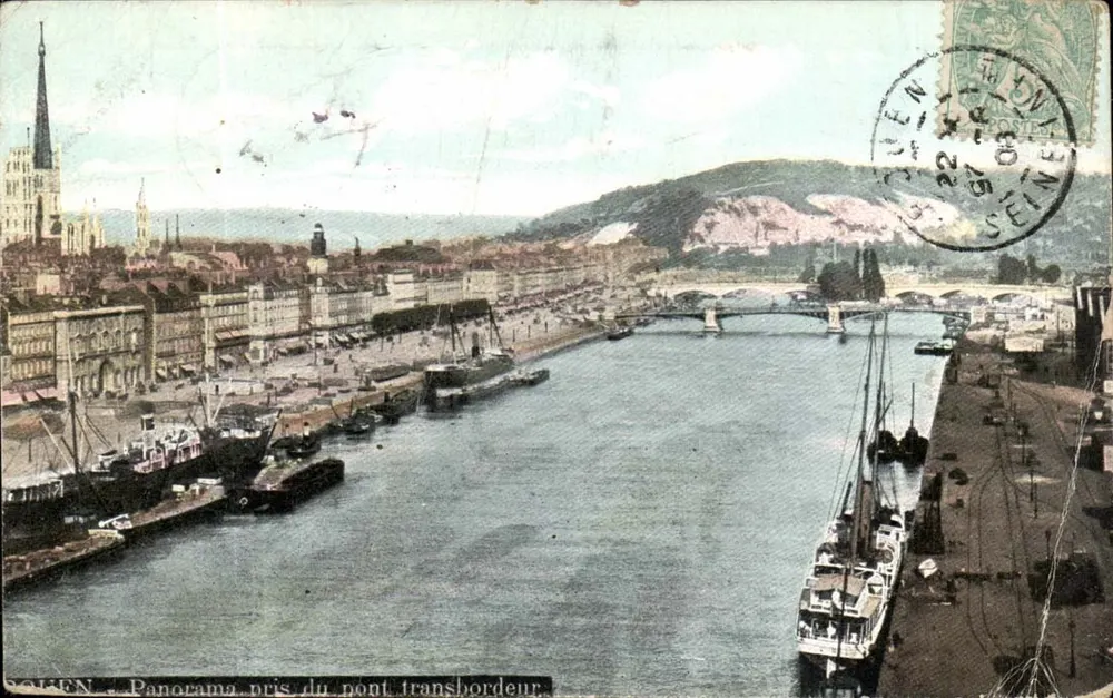 Nantes — Panorama tirado do ponte transbordadora — Editor AQUA-PHOTO L.V. & Cie - Frente