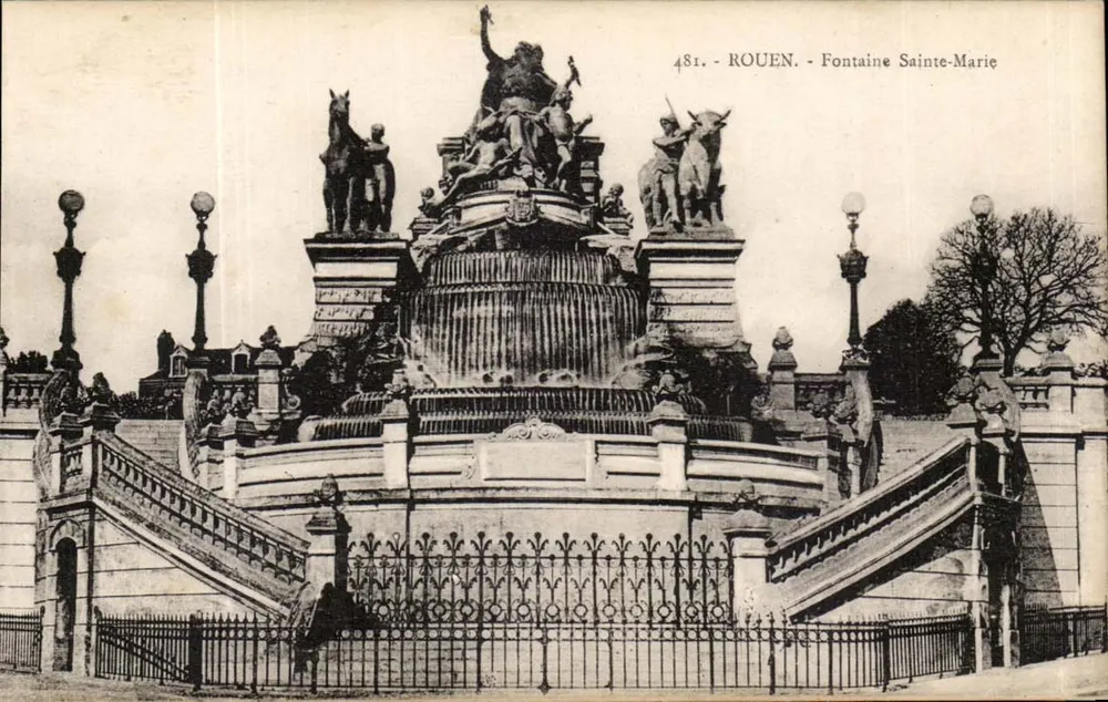 Rouen - Fuente Santa María — editor La Cigogne, n° 481 - Anverso