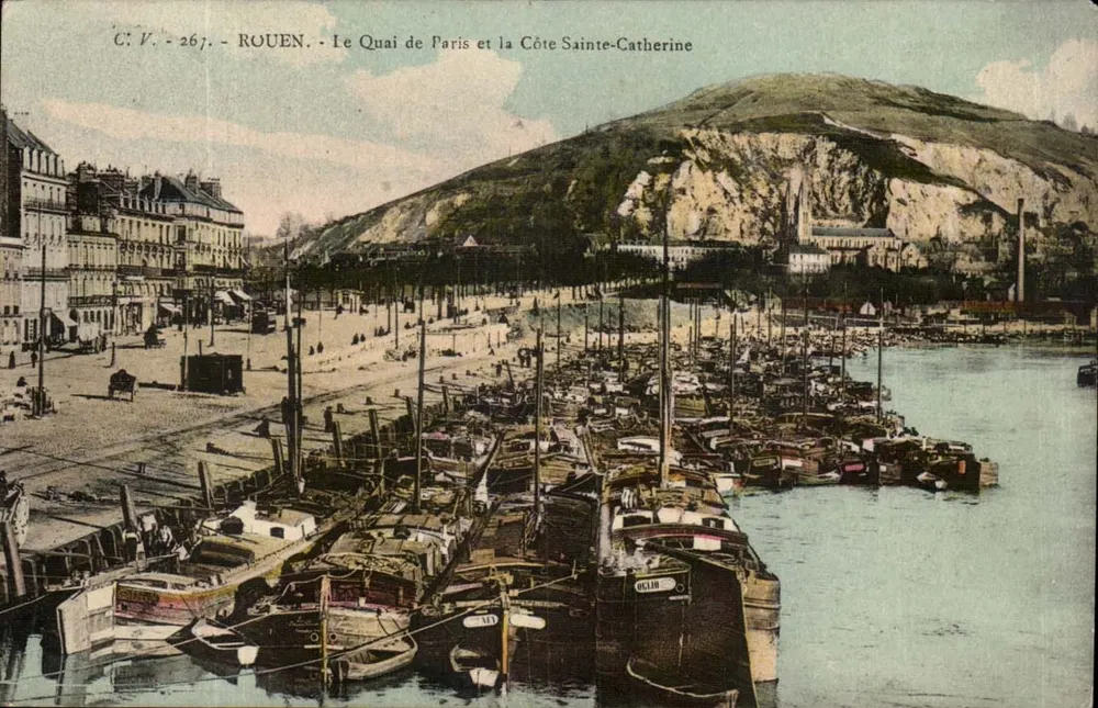 Rouen - Der Quai de Paris und die Côte Sainte-Catherine — C.V. 267 - Vorderseite