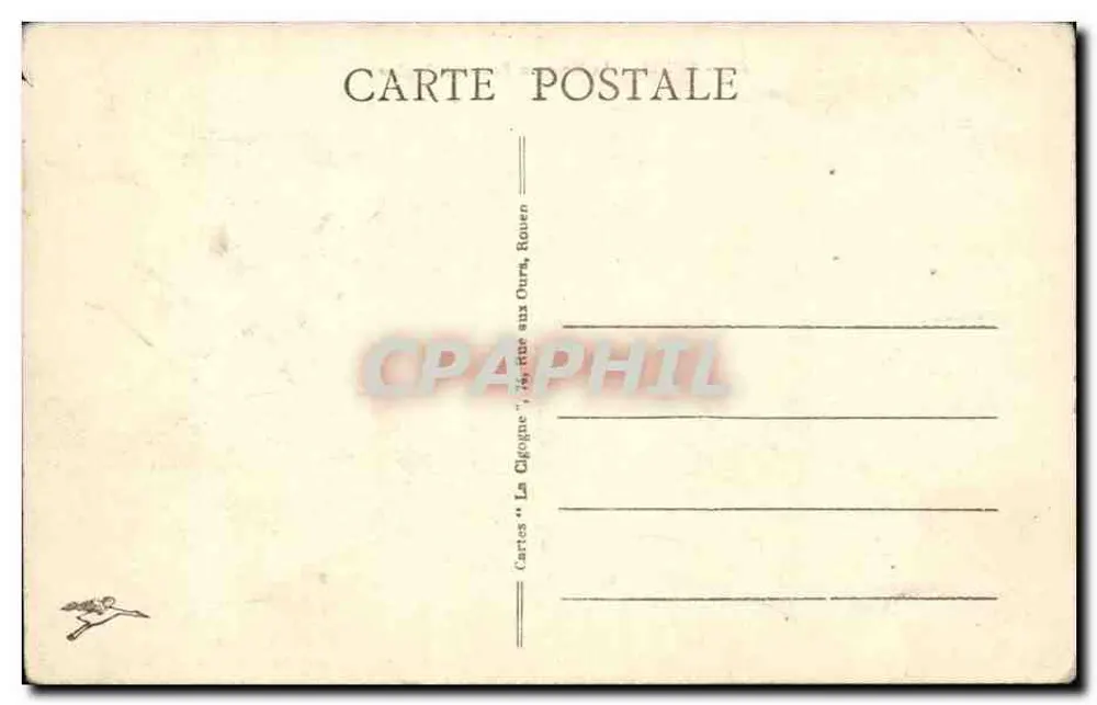 Rouen - Der Neue Englische Brücke — Verlag 'Cartes "La Cigogne"' - Rückseite