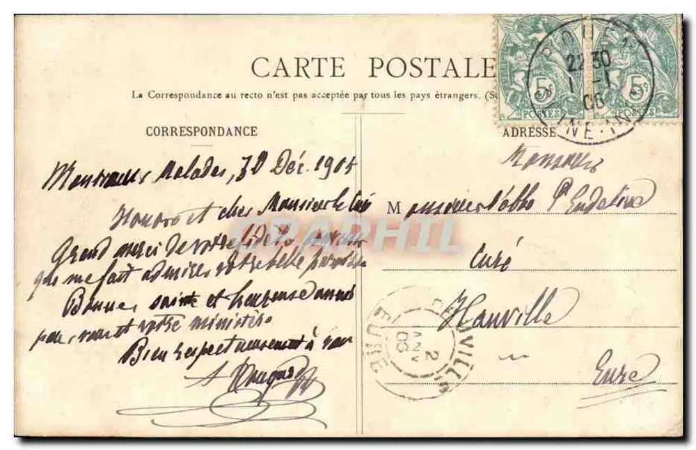 Petit Séminaire de Rouen — La Cour des Parloirs — Verlag unbekannt, Nr. 15 - Rückseite
