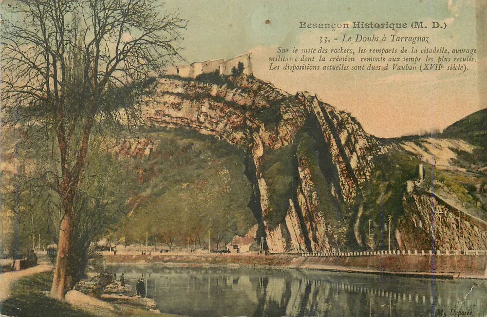 Escancon Historique (M. D.) — Le Doubs à Tarragnoz — éditeur M. D., n° 33 - Recto