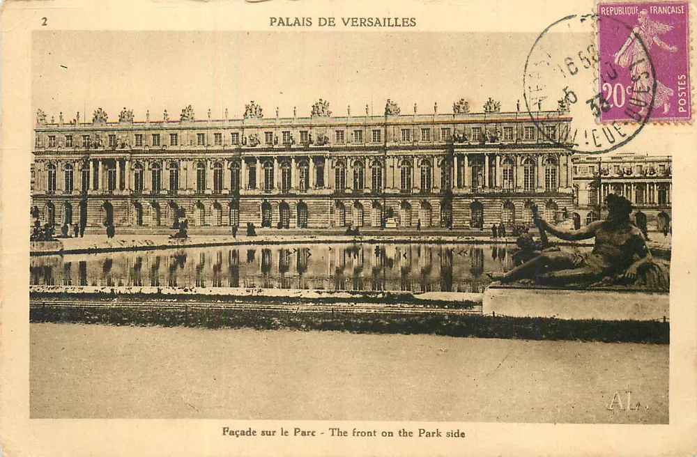 Palácio de Versalhes — Fachada sobre o Parque — editor AL. - Frente